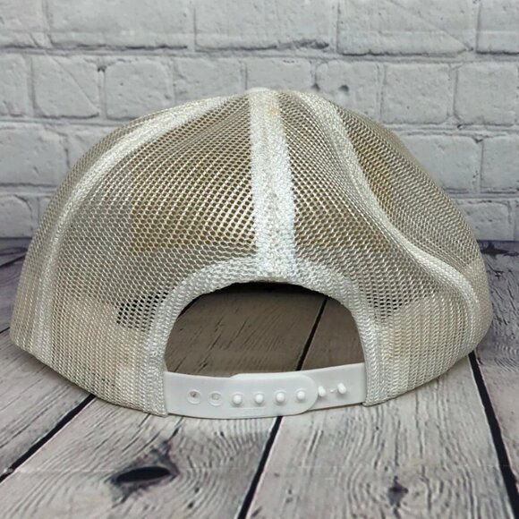 Vintage Trucker Hat Cap Snapback White Mesh Kinsmen Tele Miracle 8 One Size - Picture 3 of 7